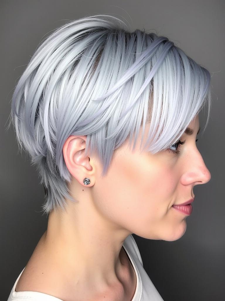 silver hair color ideas for short hair