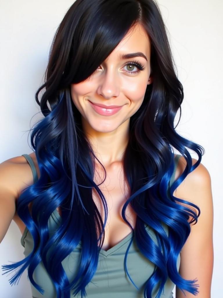 black blue hair color ideas