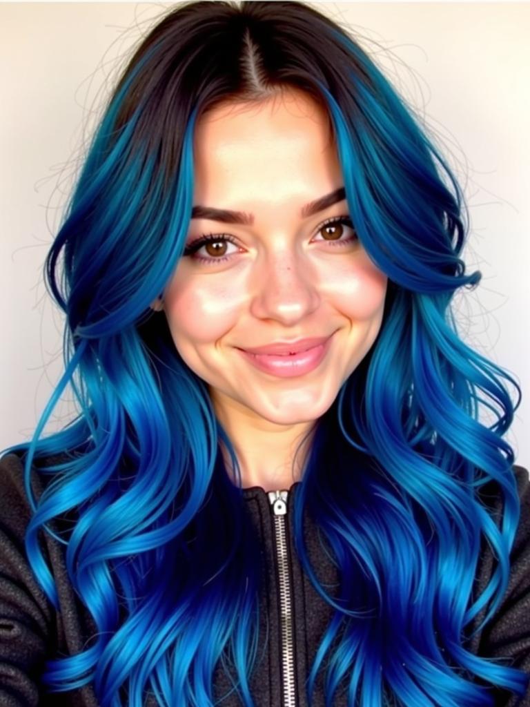 blue black hair ideas