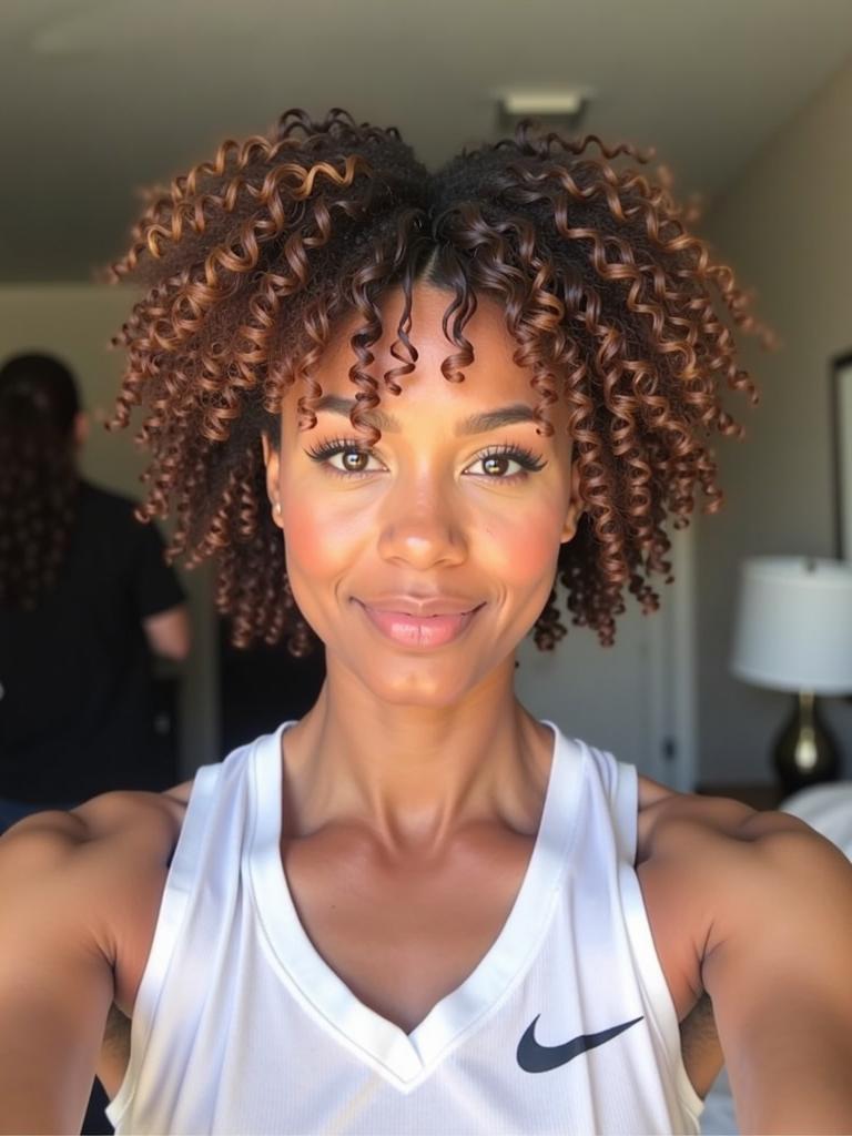 curly short hairstyles sports