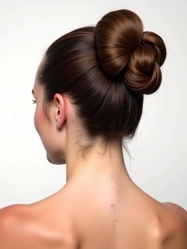 bun hairstyles for long hair dance