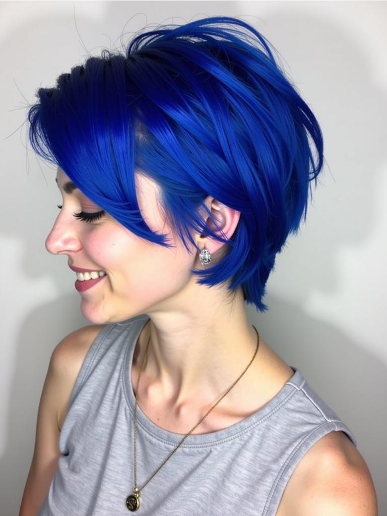 blue hair color ideas for short hair