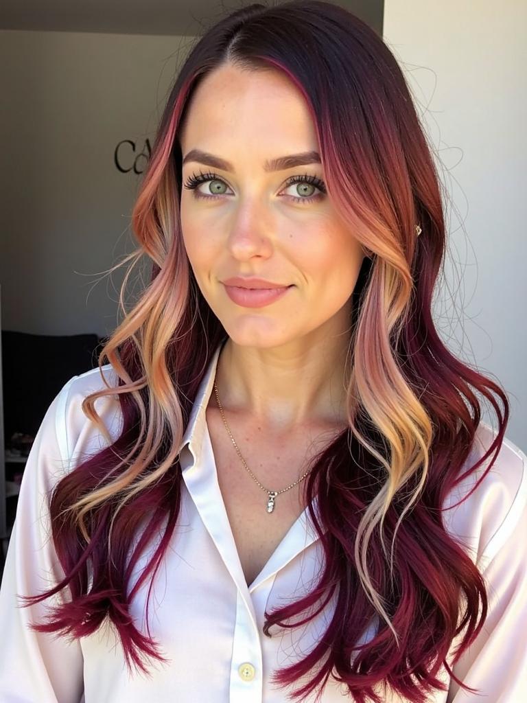 blonde and burgundy hair color ideas