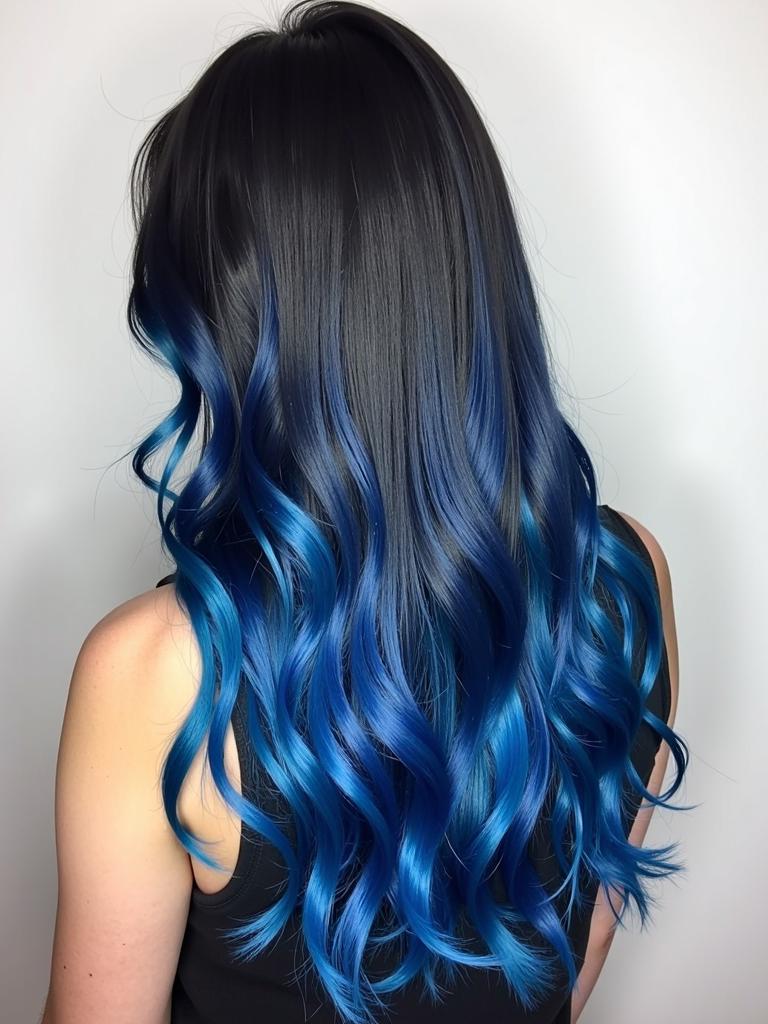 hair ideas black and blue