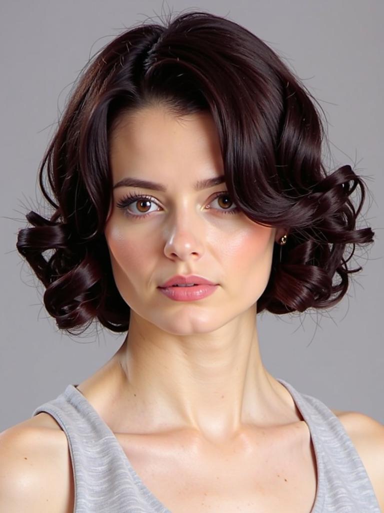 short wavy hairstyles for women half up