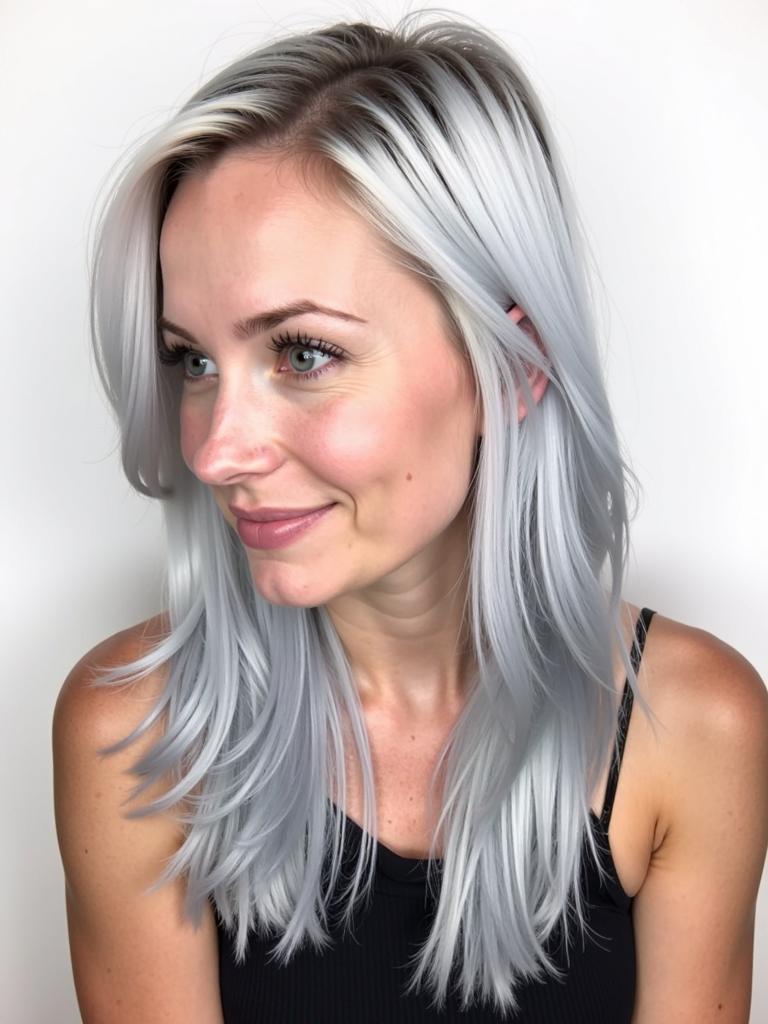 silver hair color ideas platinum blonde