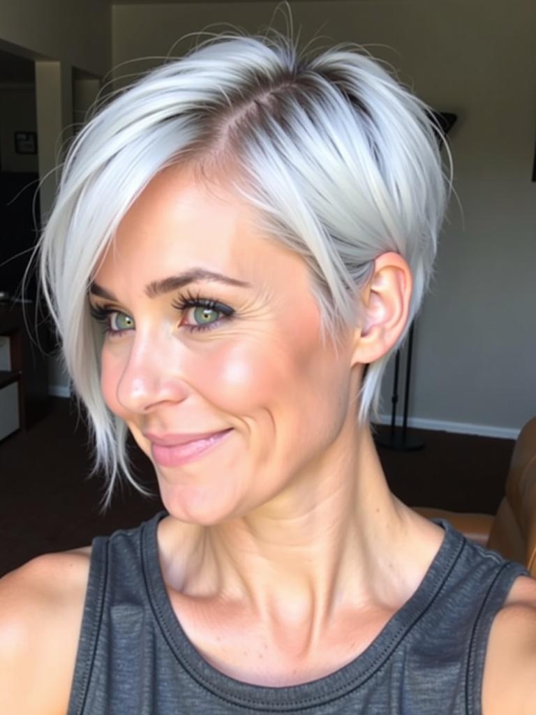 silver hair color ideas short hair