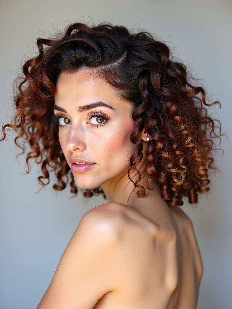 curly hairstyles slicked front pieces