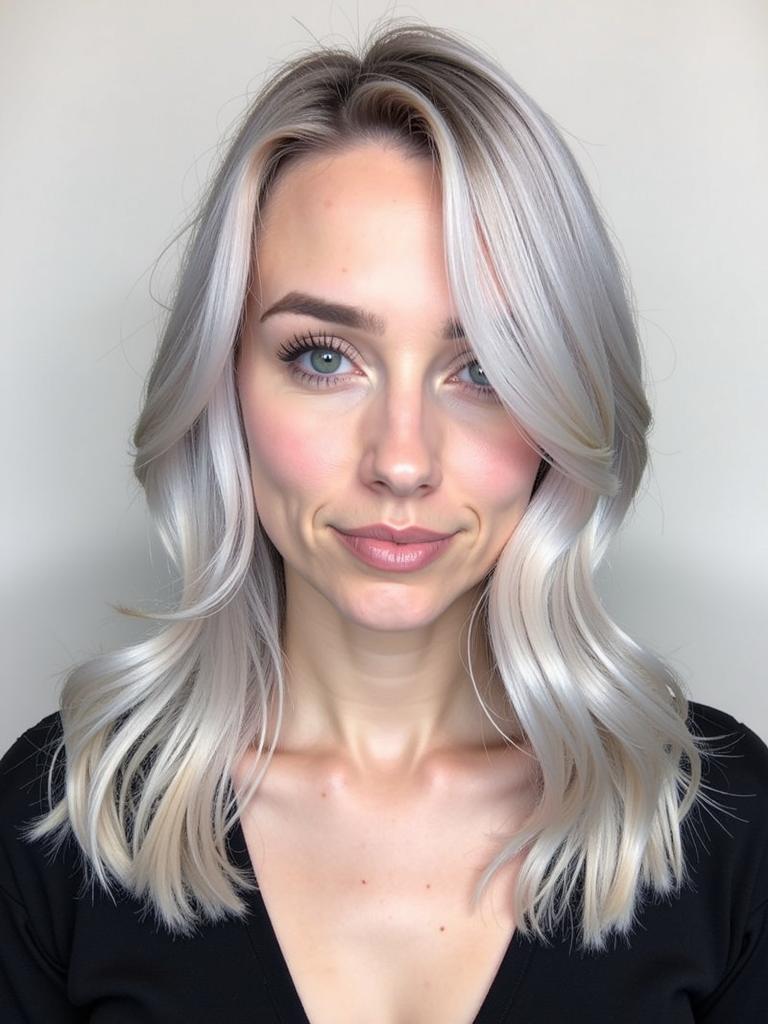 silver hair color ideas platinum blonde