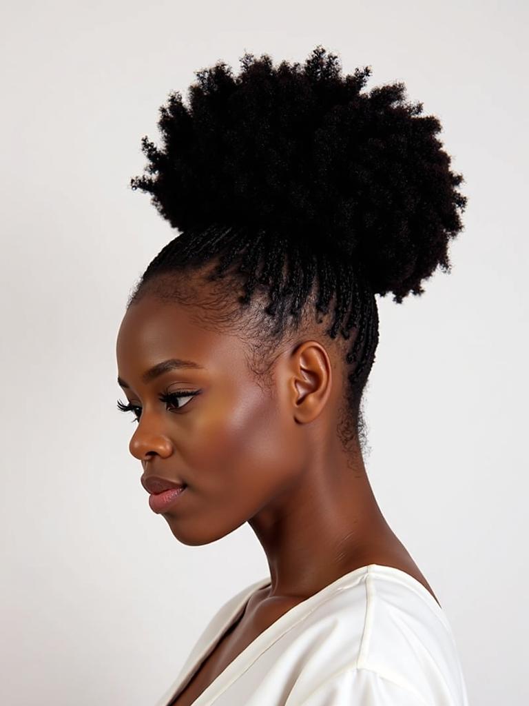 marley hair bun updo hairstyles for black women