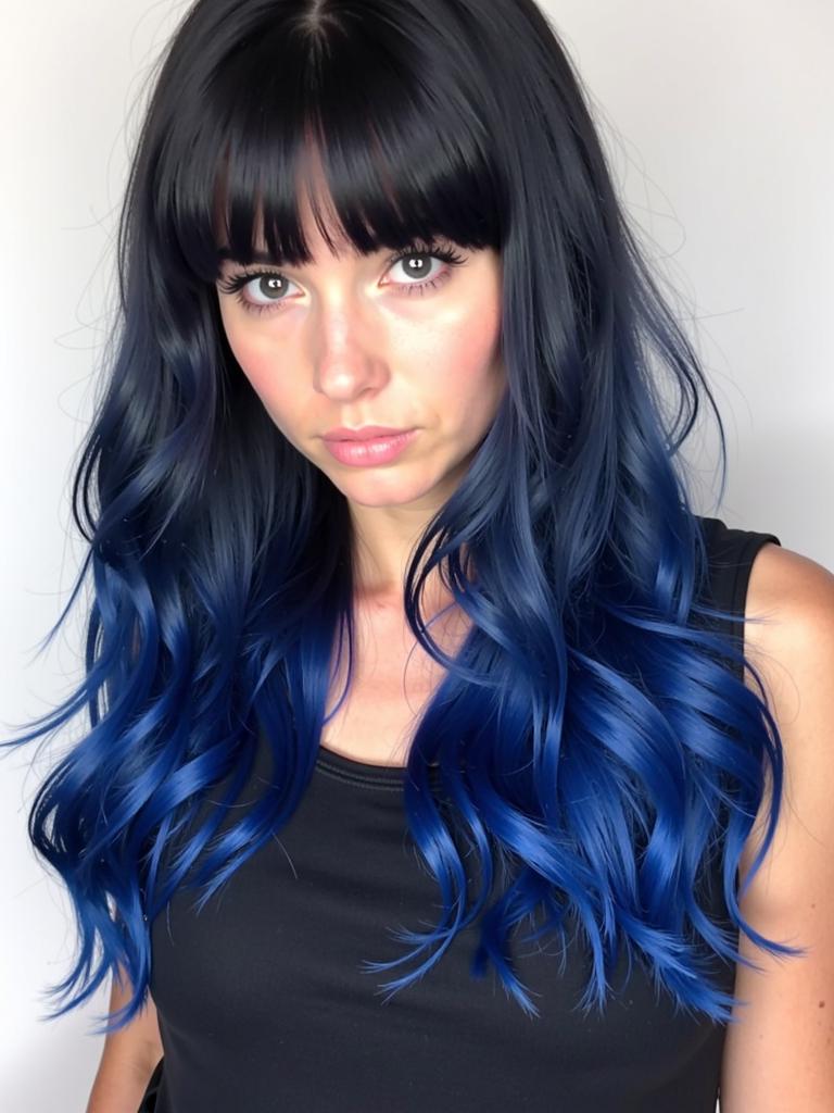 black blue hair color ideas