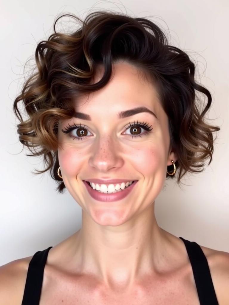 cute fast hairstyles for short hair curly