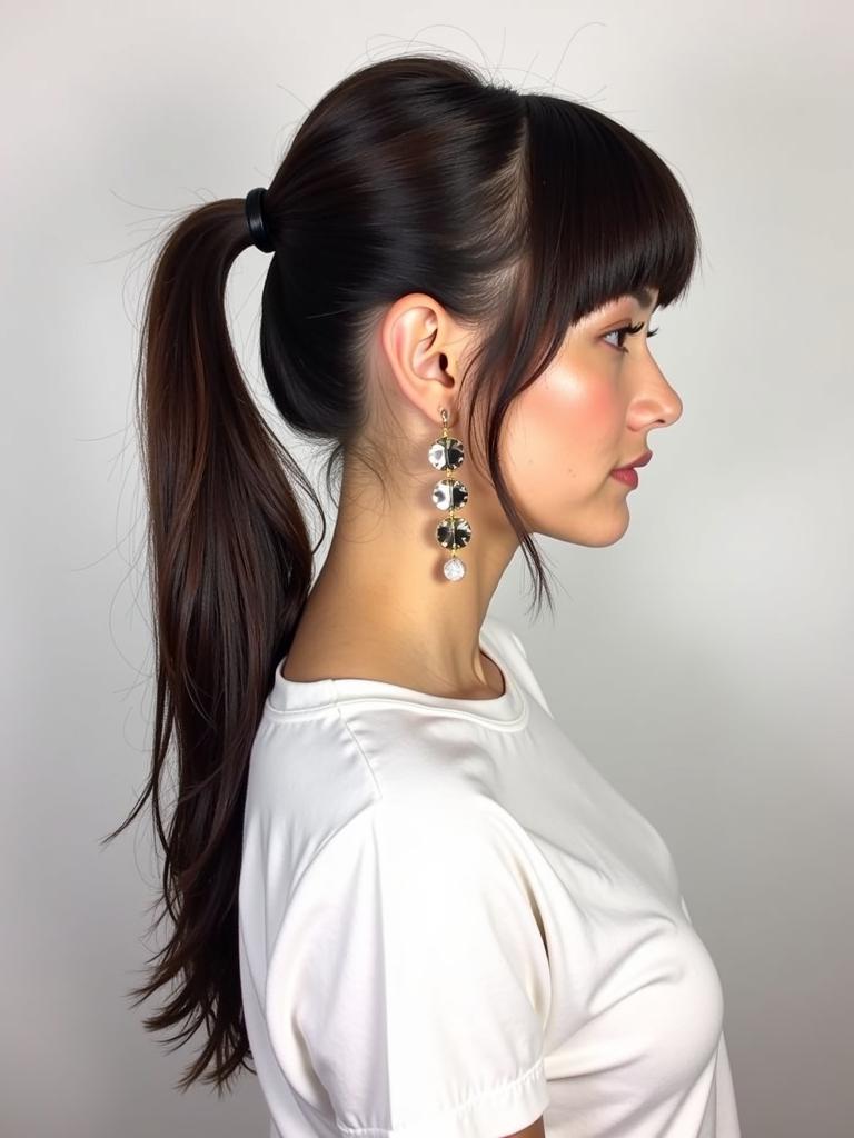 easy slick back hairstyles with bangs