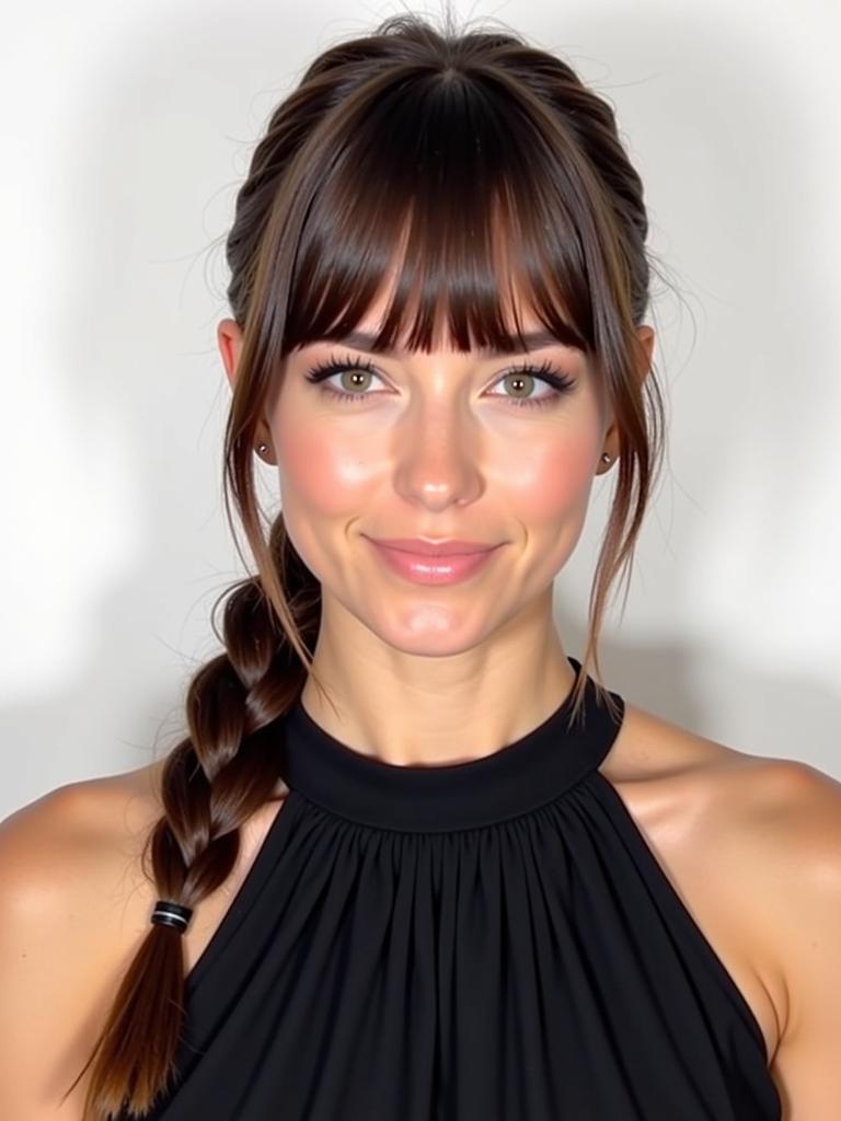 slick back hairstyles curtain bangs