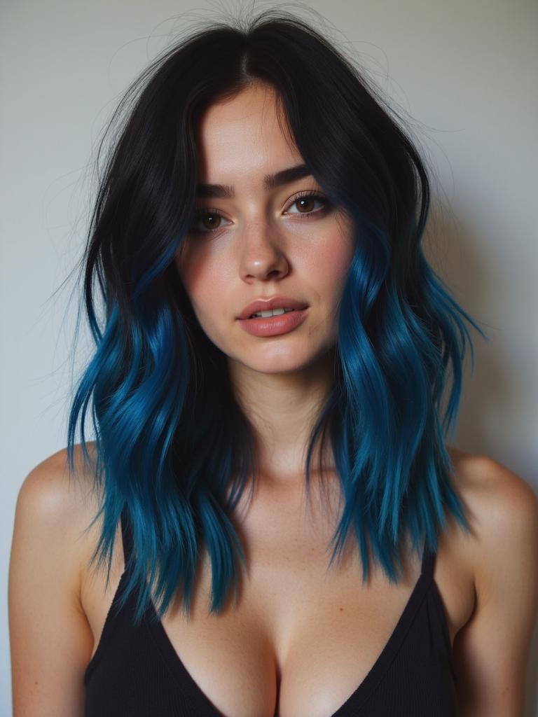 hair ideas black and blue