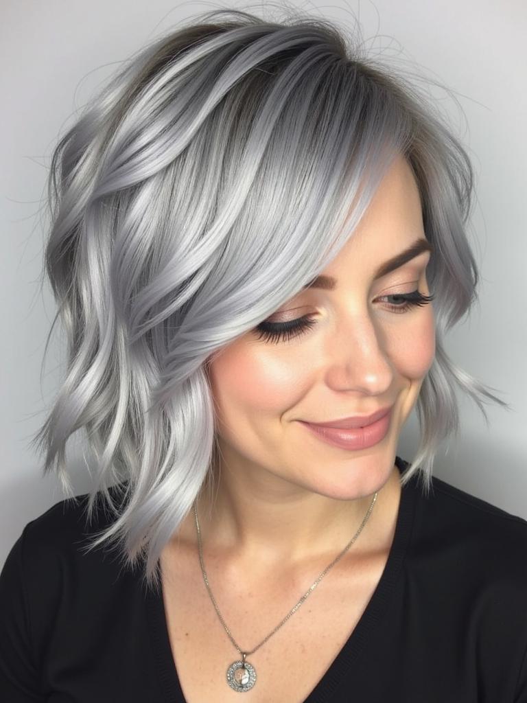 silver hair color ideas for short hair