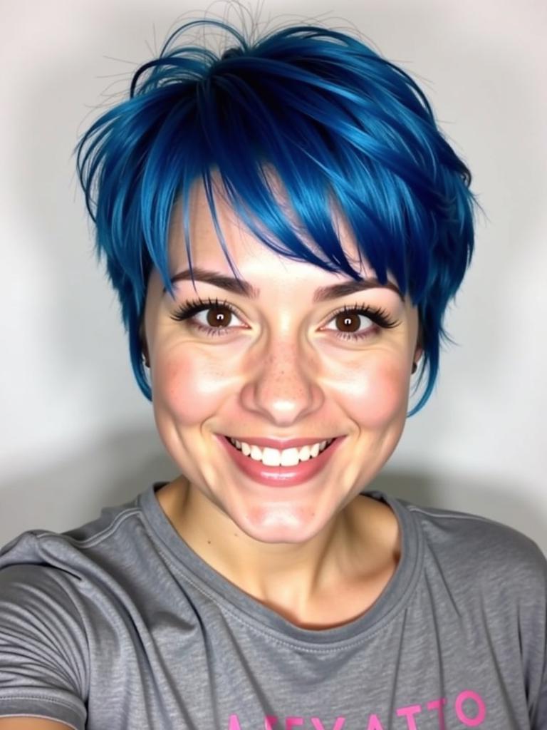 blue hair color ideas for short hair