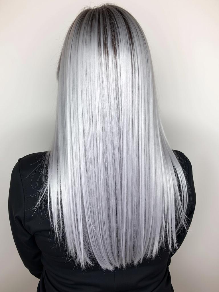 silver hair color ideas medium length