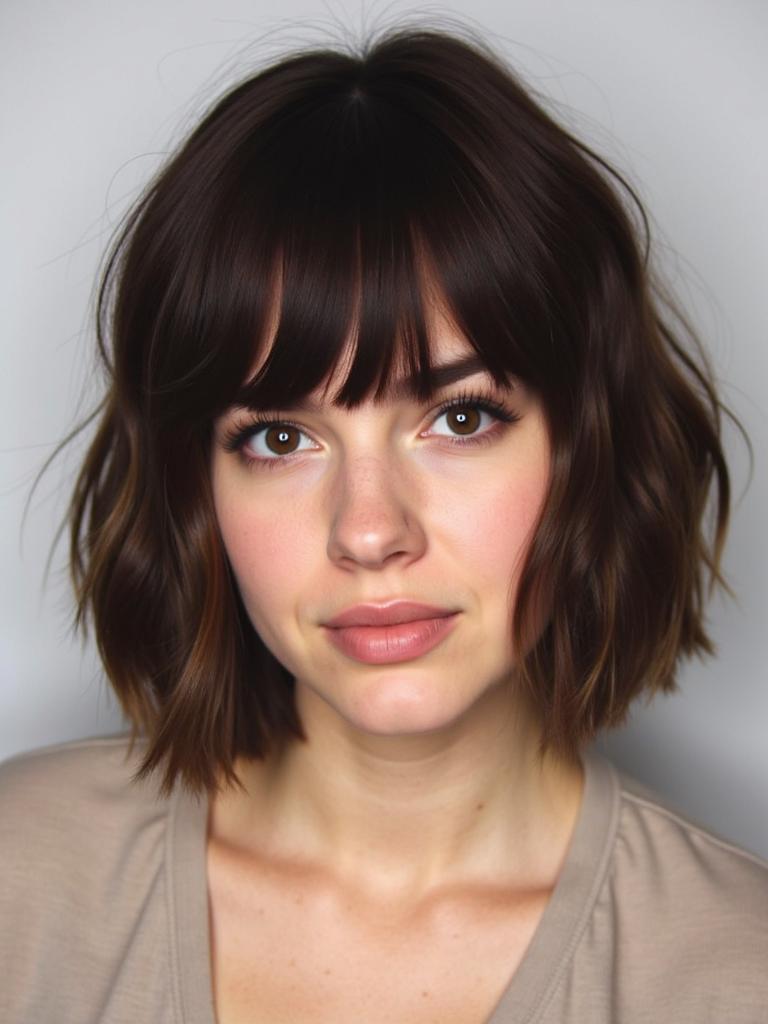 slick hairstyles bangs