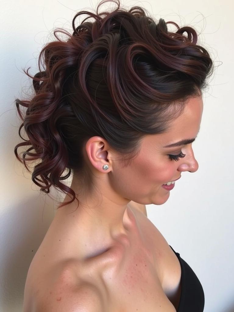 hairstyles for curly hair slicked back