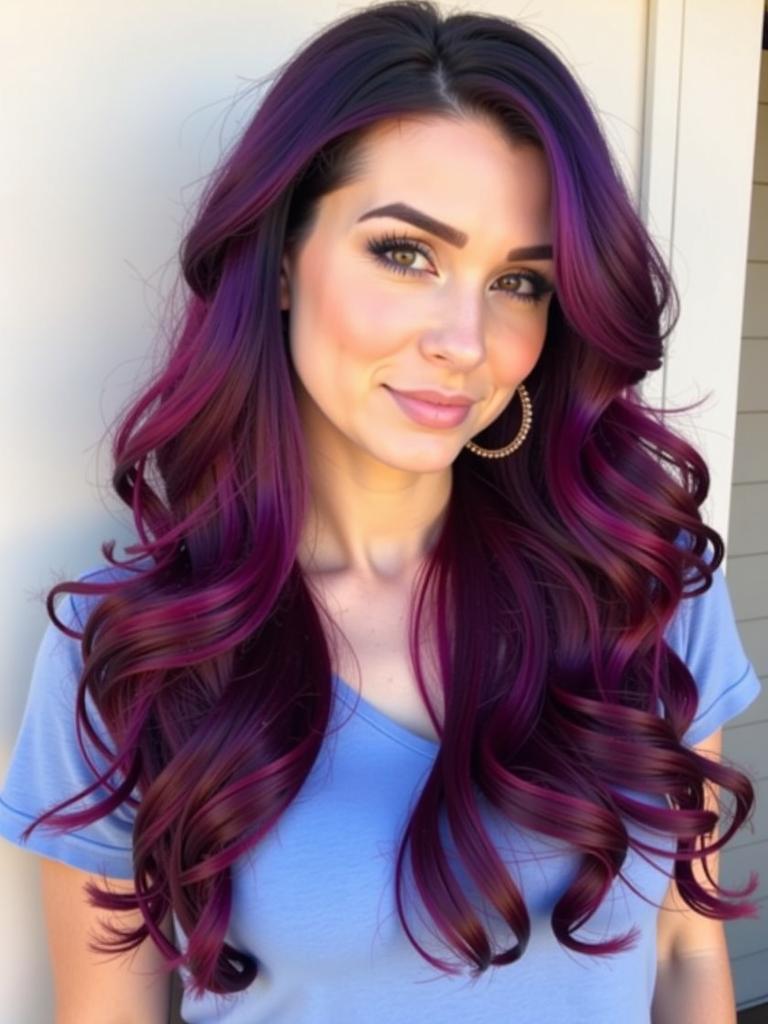 purple and burgundy hair color ideas