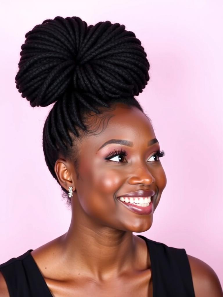 jumbo marley twist hairstyles updo