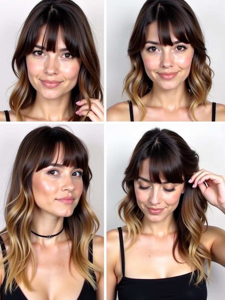 slick back hairstyles for bangs