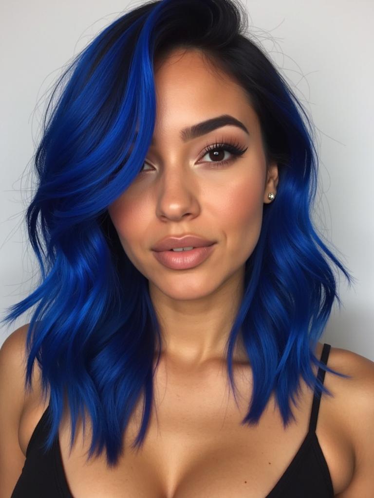 blue hair color ideas for black women