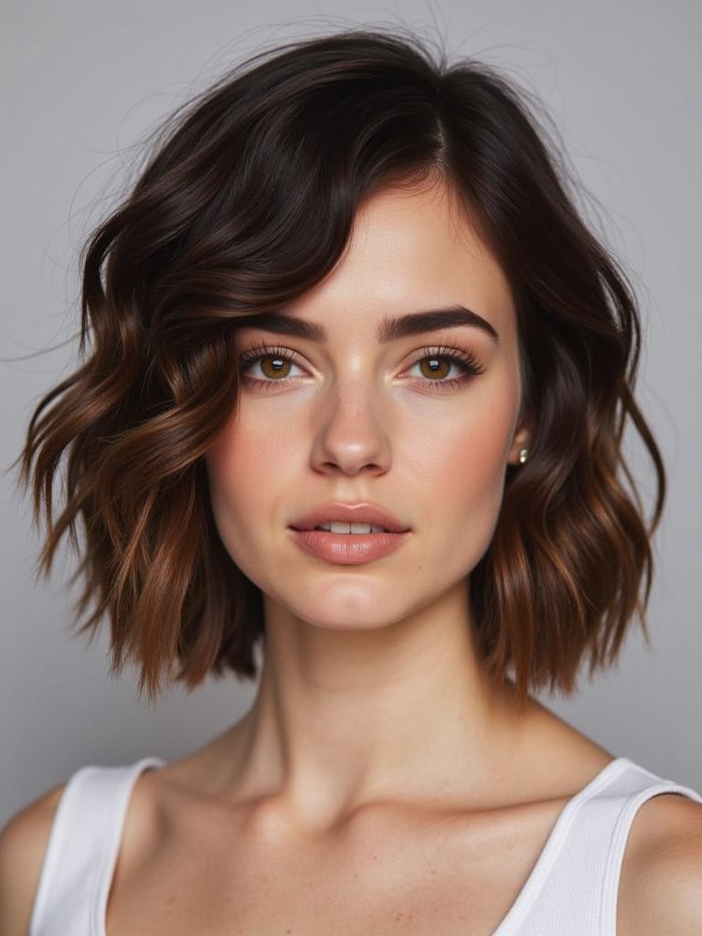 short wavy hairstyles for women layered