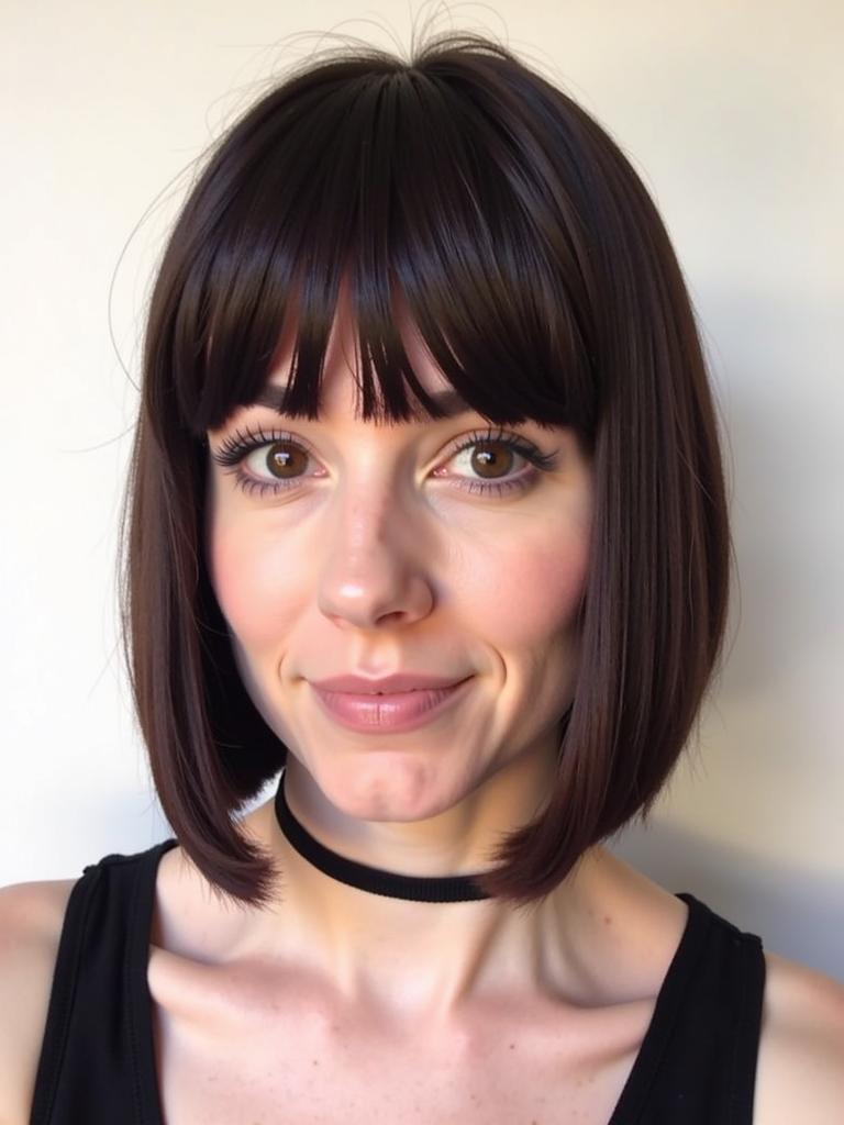 slick hairstyles bangs