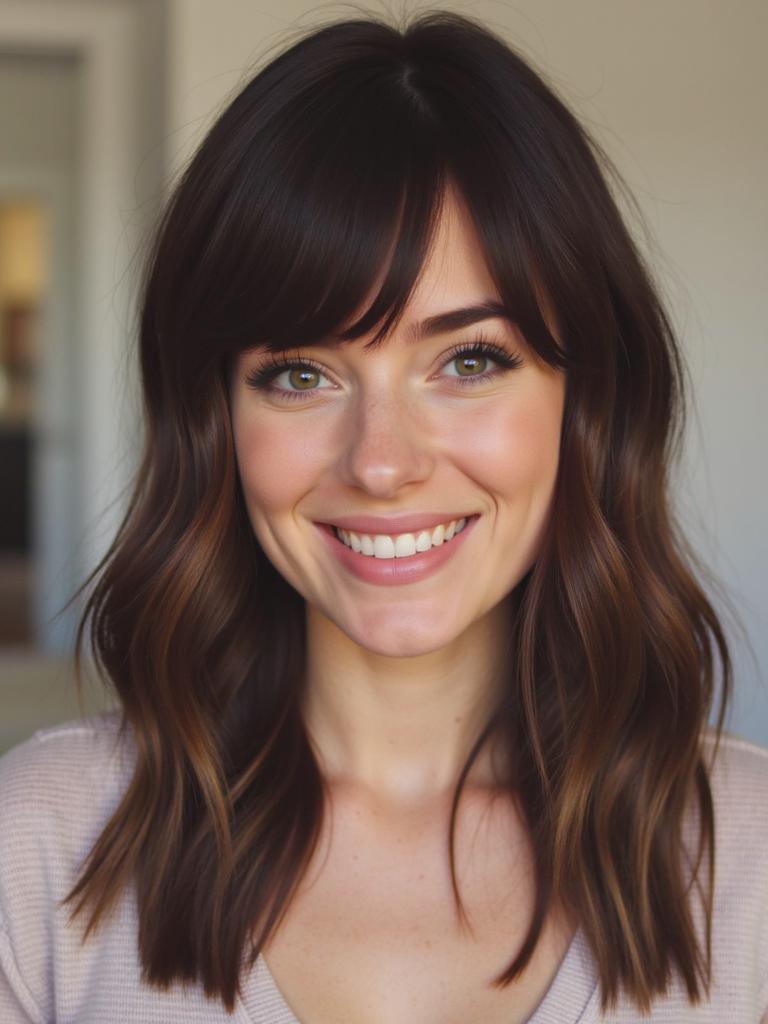 hairstyles with bangs slick back