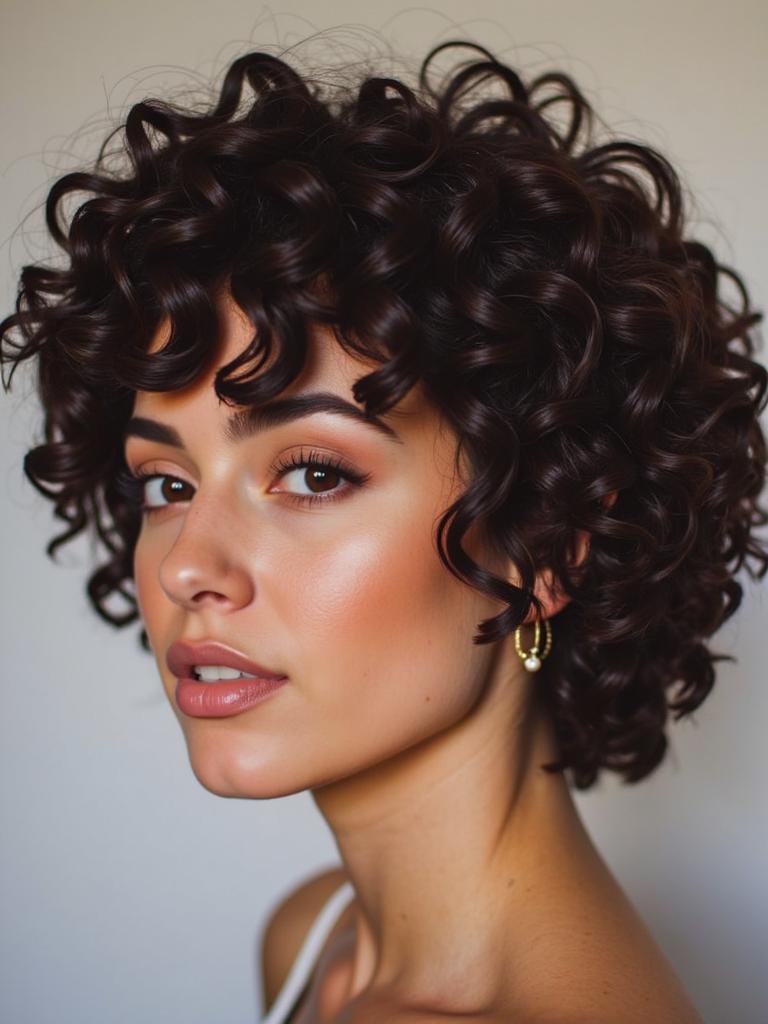 slicked curly hairstyles