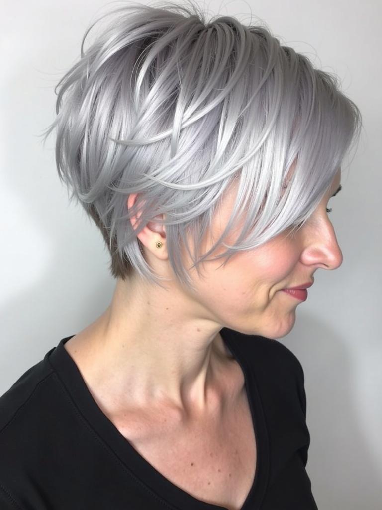 silver hair color ideas for short hair