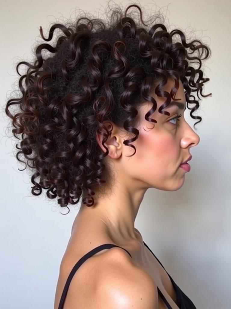 curly girl hairstyles slicked