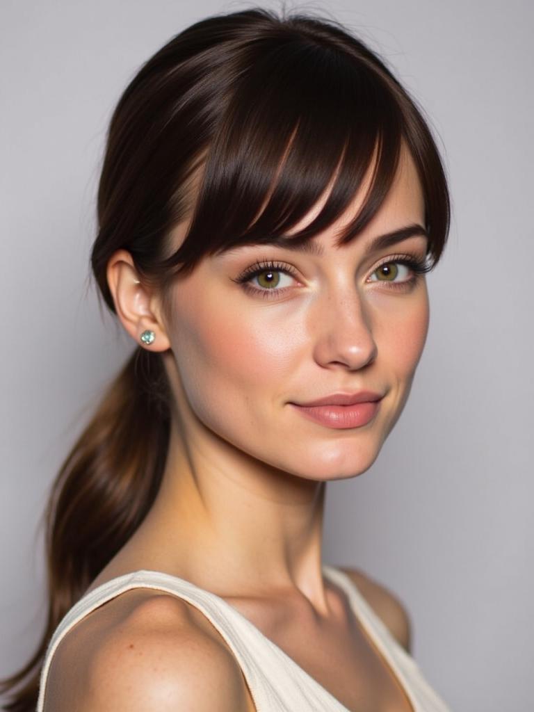 easy slick back hairstyles with bangs