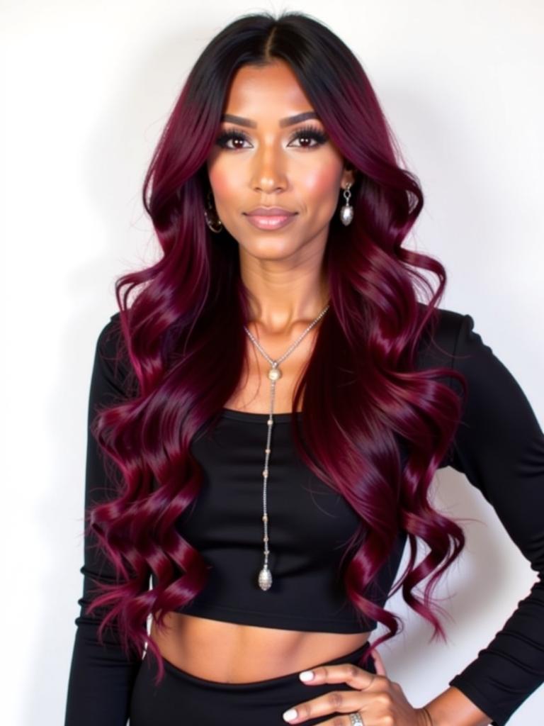 burgundy hair color ideas for black hair