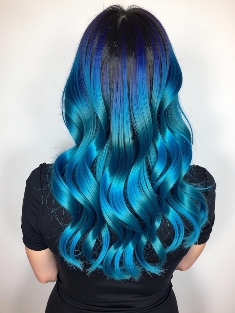 blue hair color ideas for brunettes