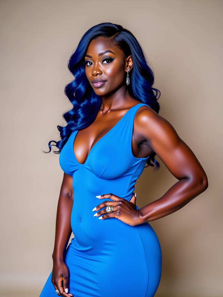 blue hair outfit ideas black women