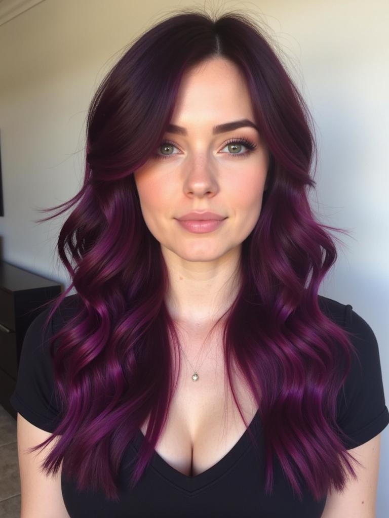 purple and burgundy hair color ideas