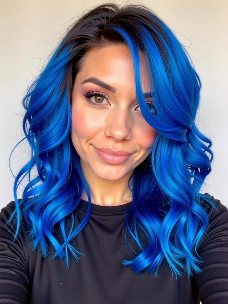 blue hair dye ideas black women