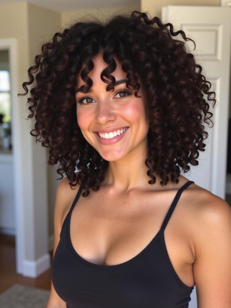 sports hairstyles for curly hair easy