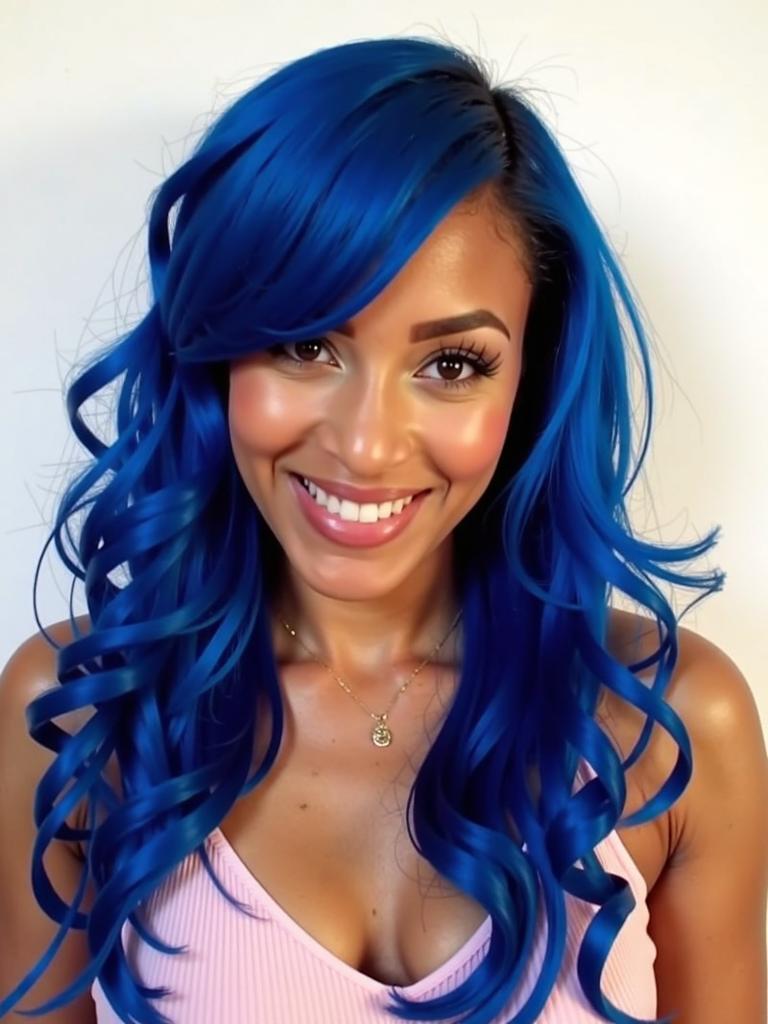 blue hair color ideas for black women