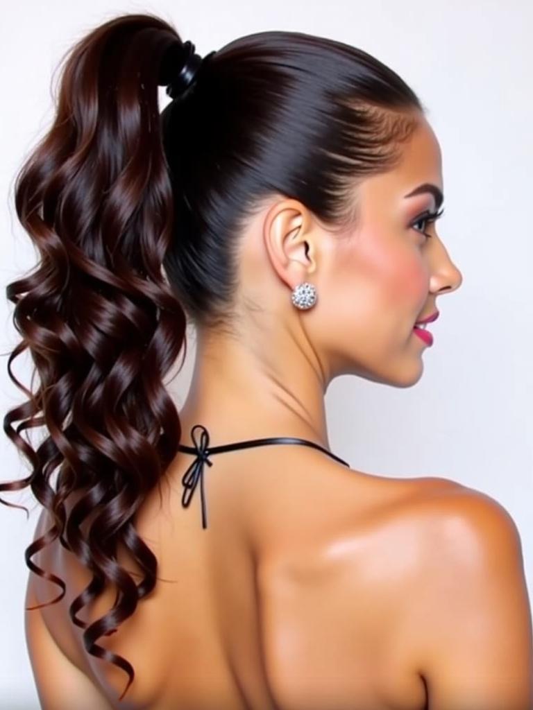 slicked back hairstyles women curly