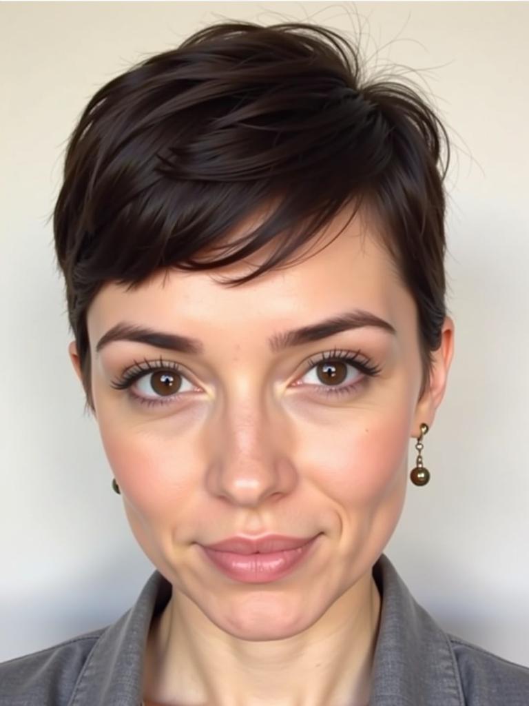 boycut hairstyles for women round face