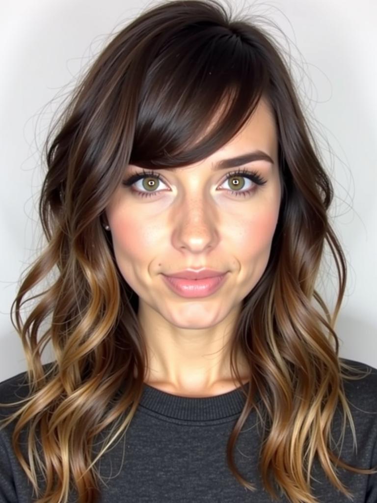 side slick bangs hairstyles