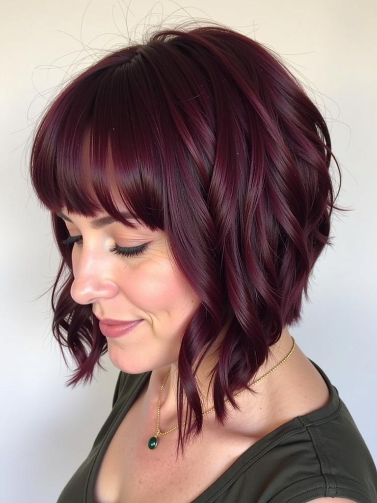 burgundy hair color ideas for short hair