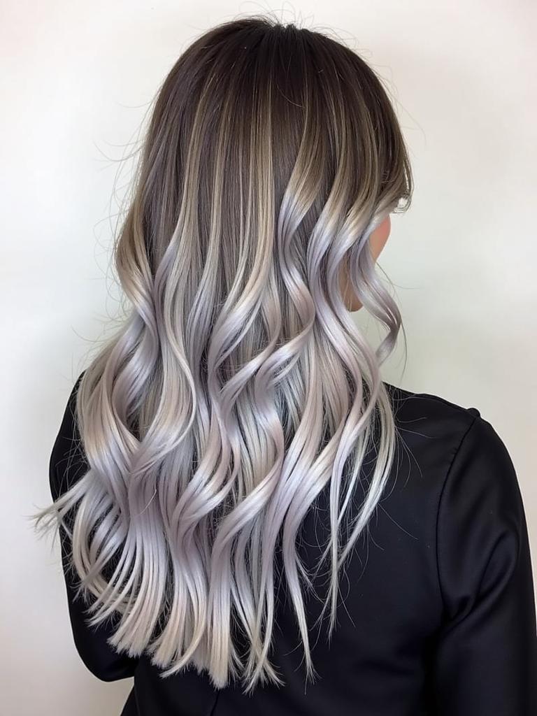 silver hair color ideas for brunettes