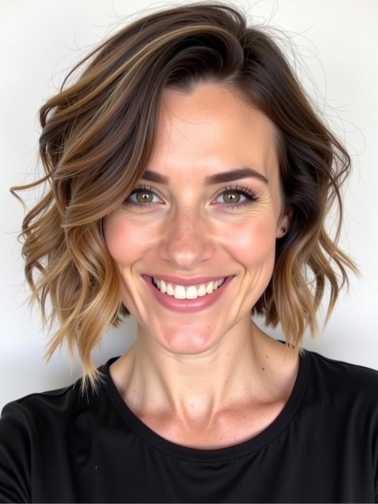 short wavy hairstyles for women layered