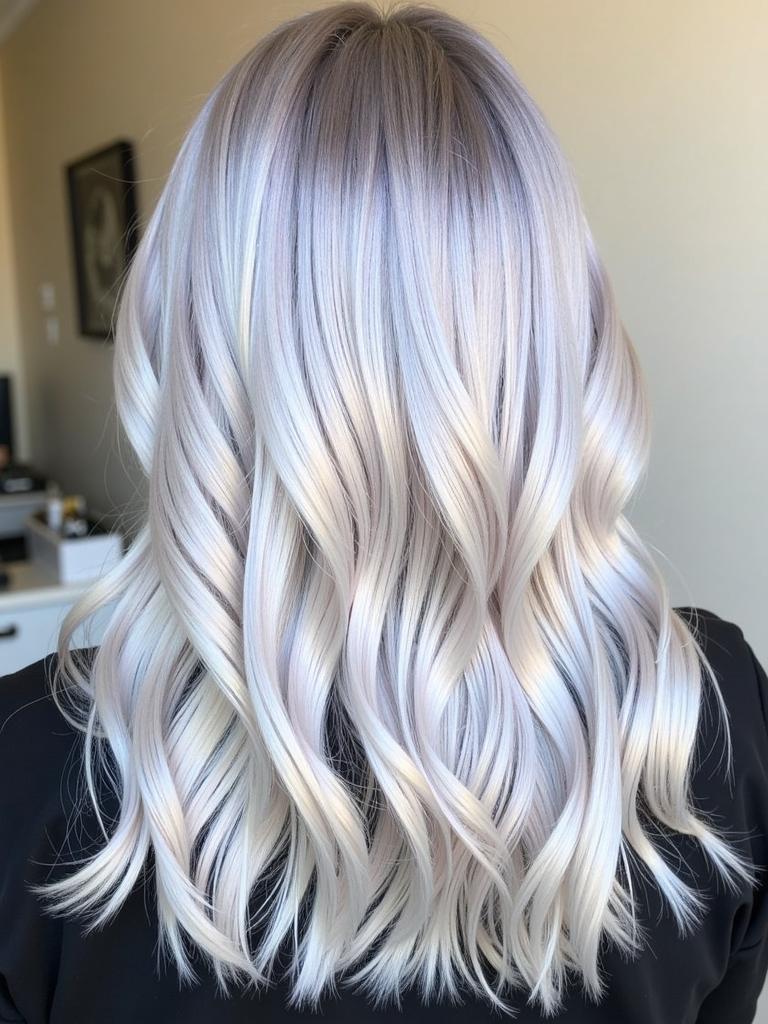 silver hair color ideas medium length