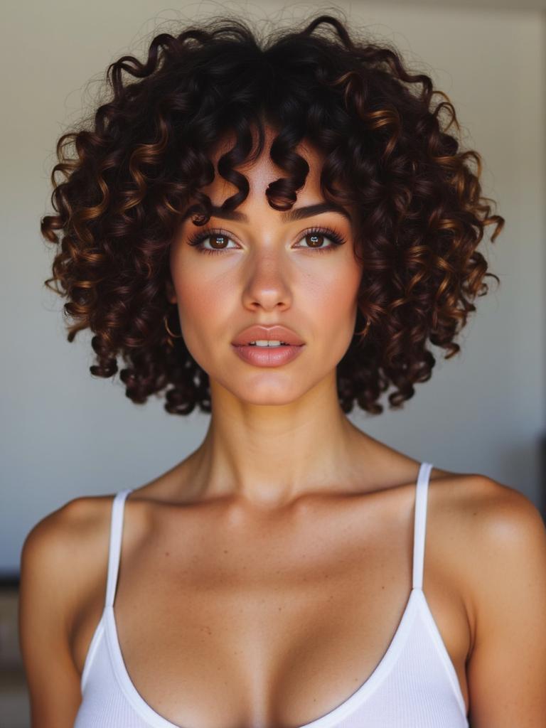 cute short curly hairstyles for sports